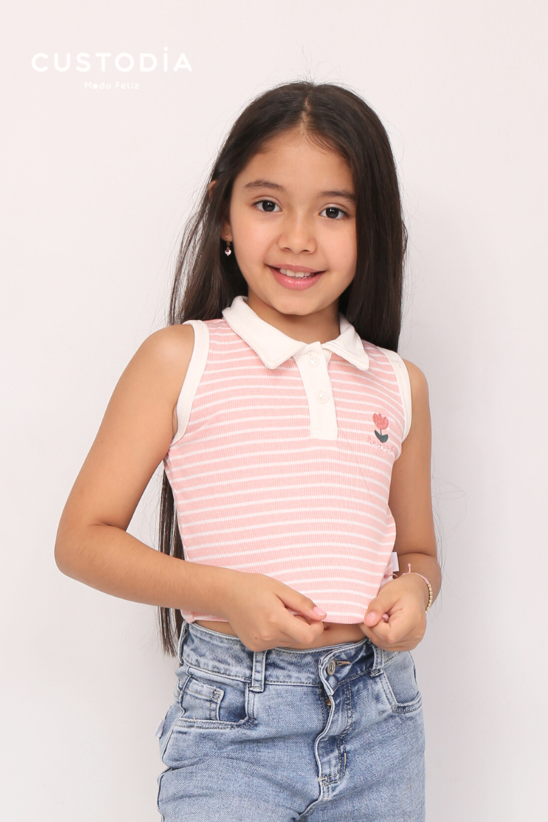 Camisilla Rayas Tipo Polo