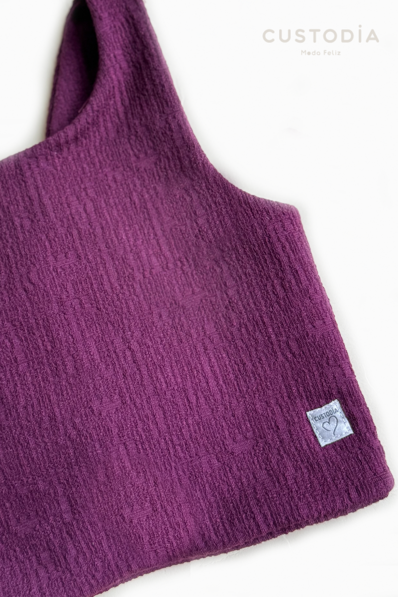 Crop Top Textura Moños Espalda