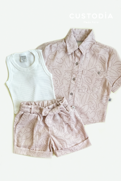 Set Short Camisa Estampada