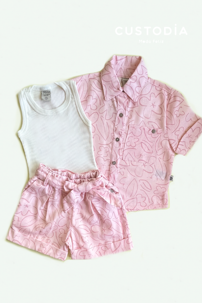 Set Short Camisa Estampada