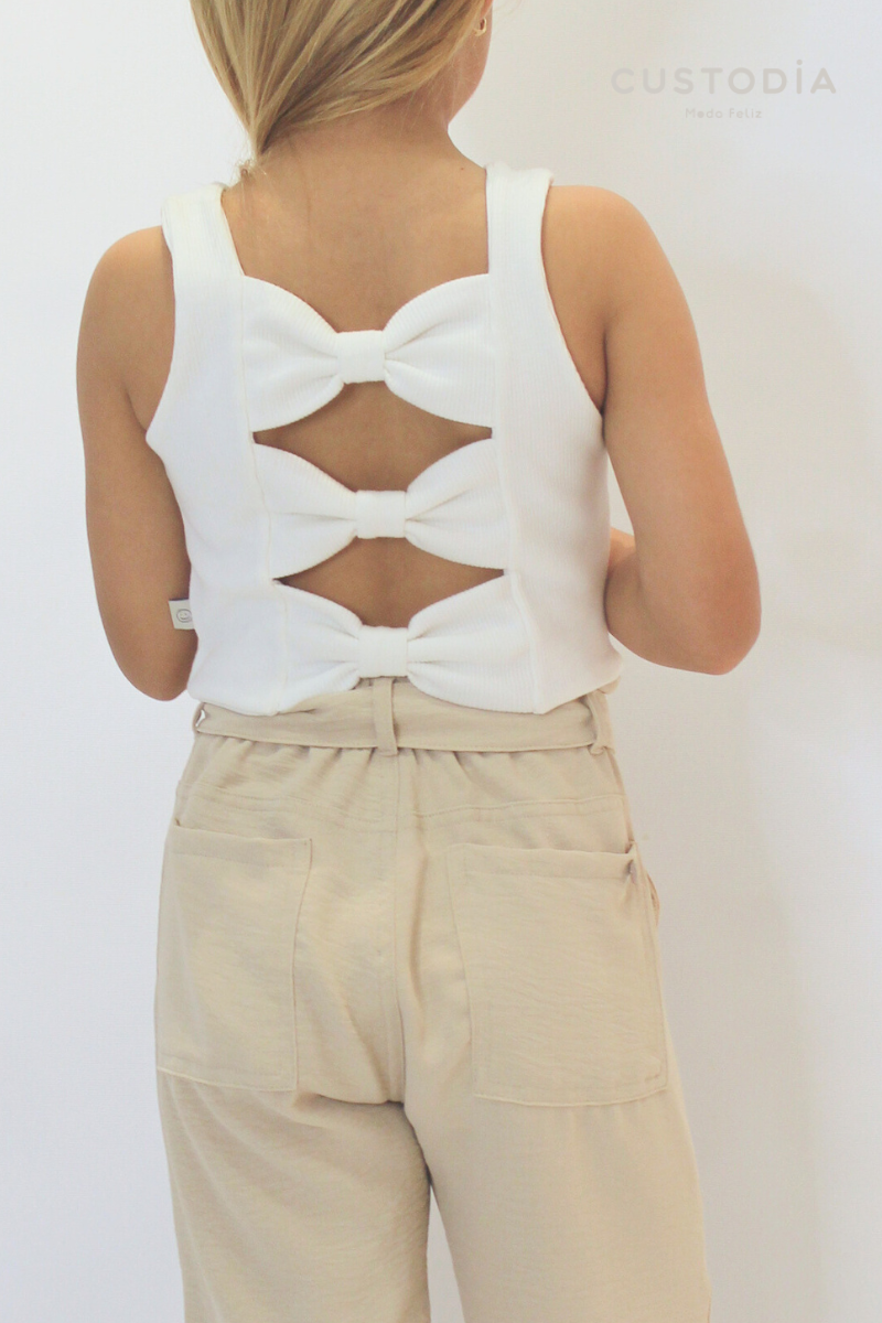 Set Pantalón y Crop Top Moños