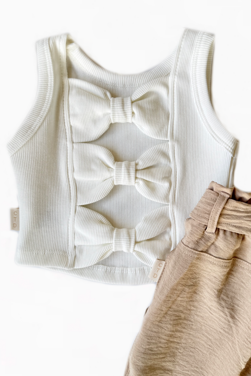 Set Pantalón y Crop Top Moños