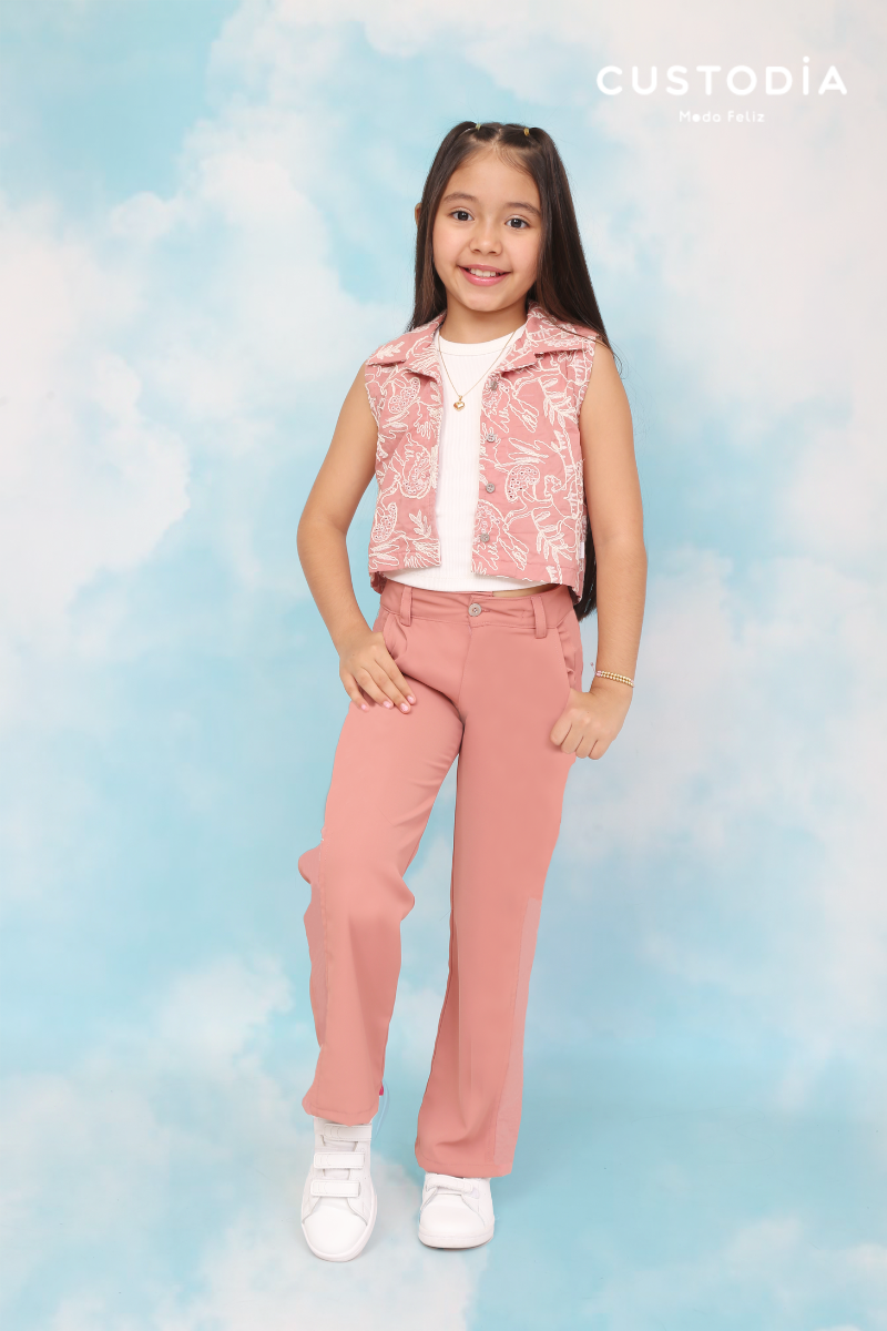 Set Chaleco Bordado