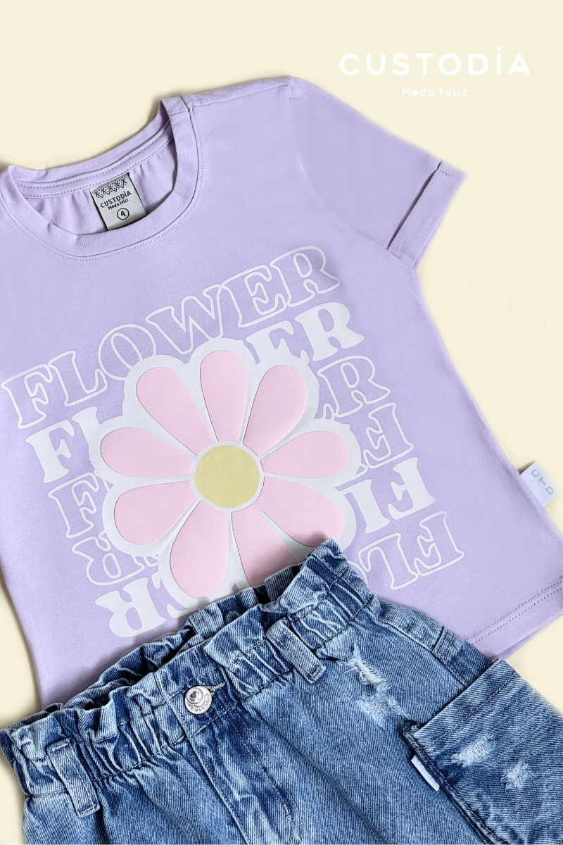 Set Falda Jean Y Camiseta