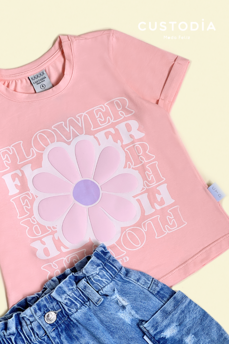 Set Falda Jean Y Camiseta