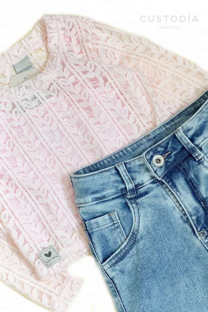 Set Jean y Buzo Blonda