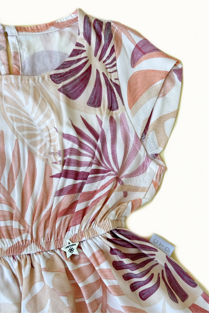 Vestido Hojas Natural