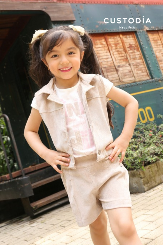 Set 3 Prendas Corduroy Short