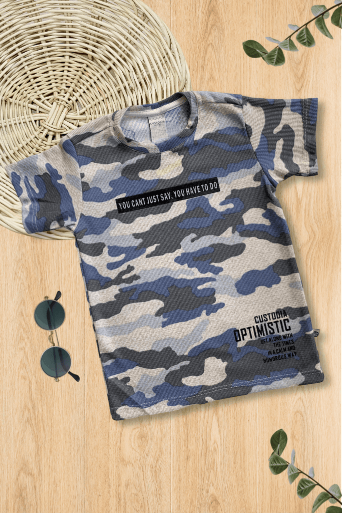 Camiseta manga corta Militar - Custodia ModaFeliz