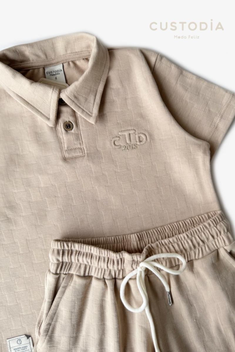 Set Polo y Bermuda Textura