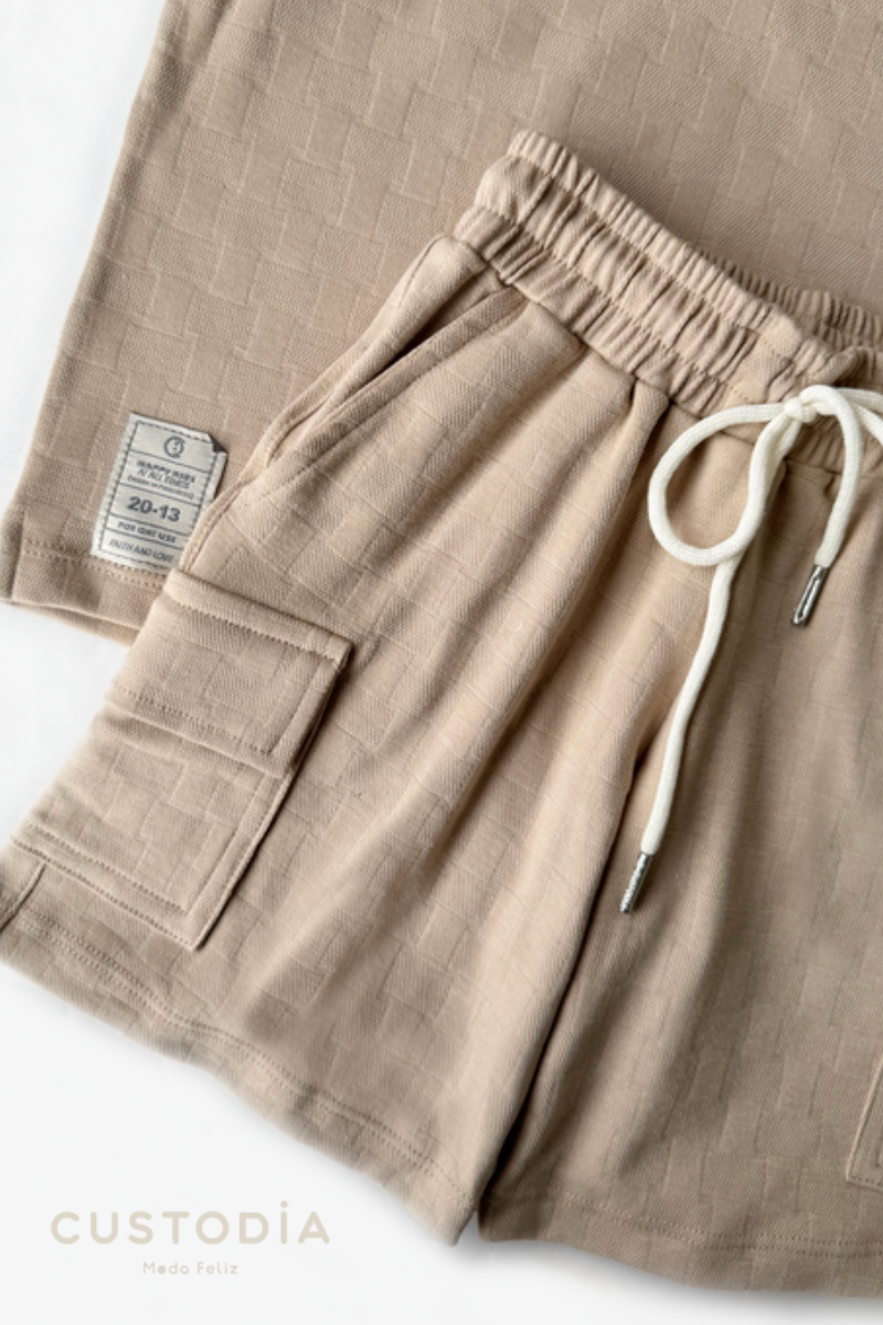 Set Polo y Bermuda Textura