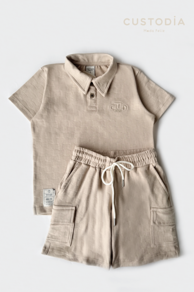 Set Polo y Bermuda Textura