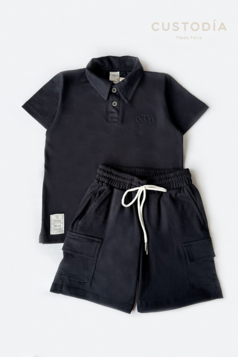 Set Polo y Bermuda Textura