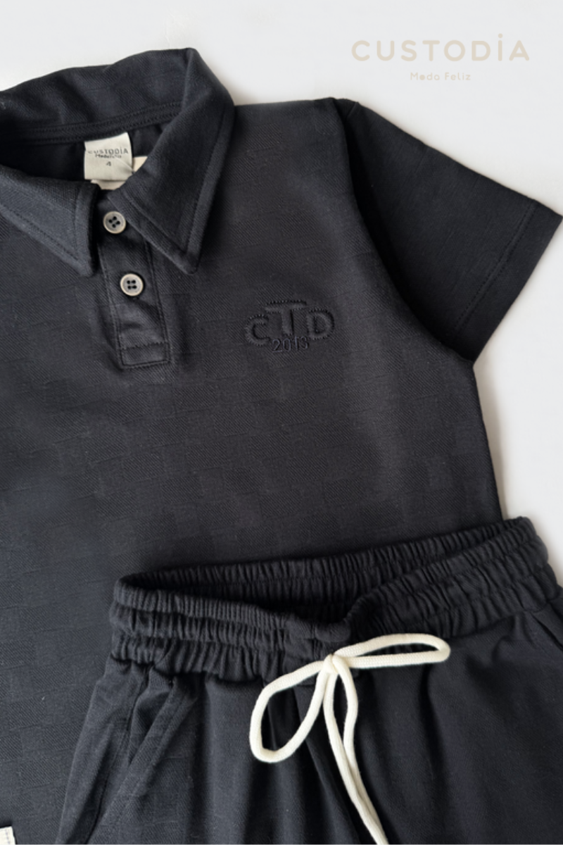 Set Polo y Bermuda Textura