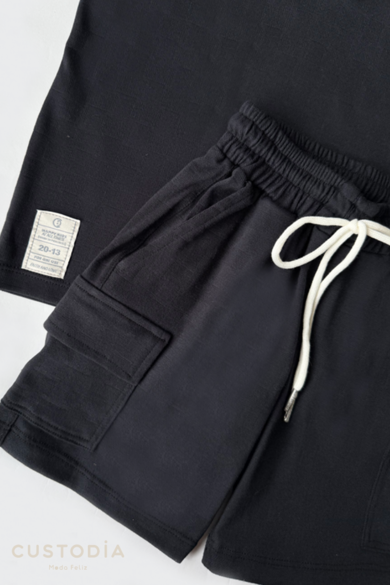 Set Polo y Bermuda Textura