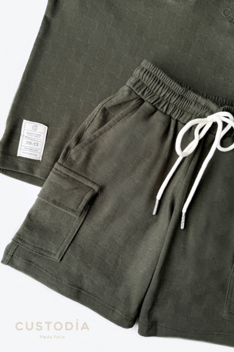 Set Polo y Bermuda Textura