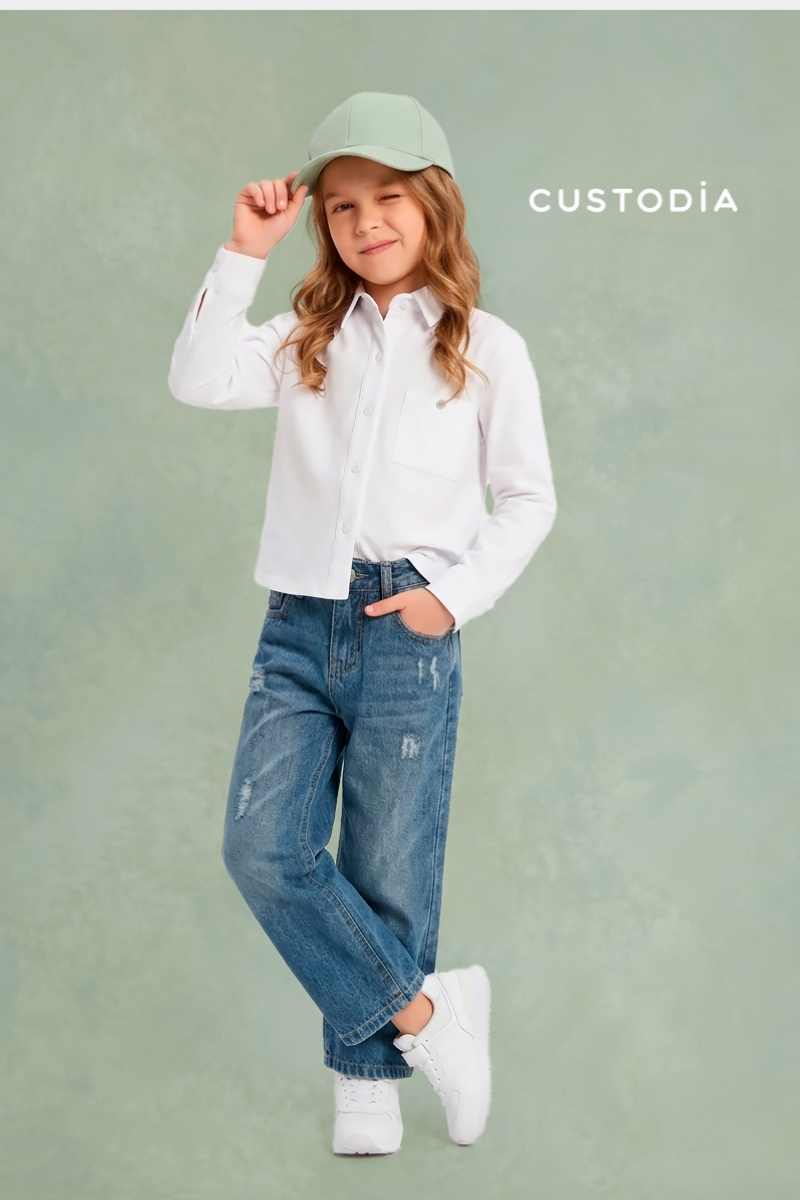 Jean Bota Recta Para Niña