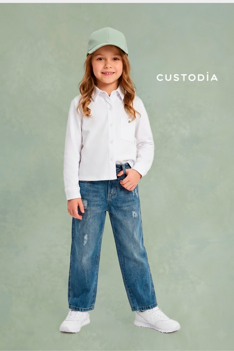 Jean Bota Recta Para Niña