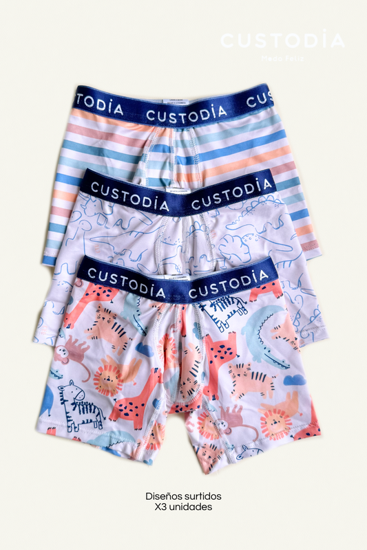 Pack x3 de Boxer Niño