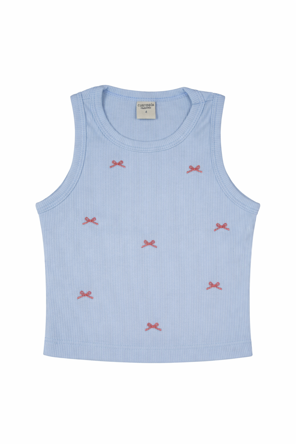 Crop Top Rib Moñitos