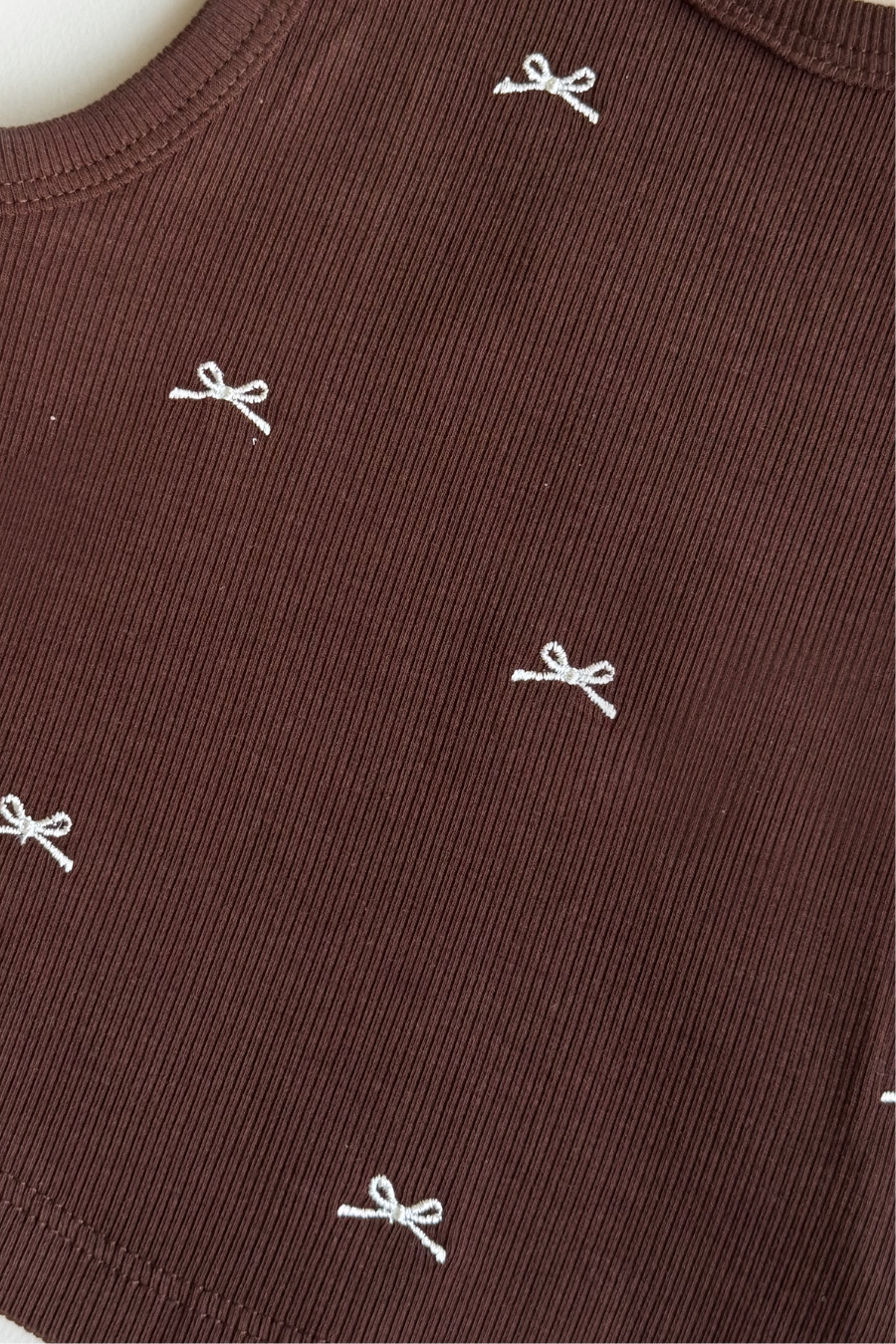 Crop Top Rib Moñitos