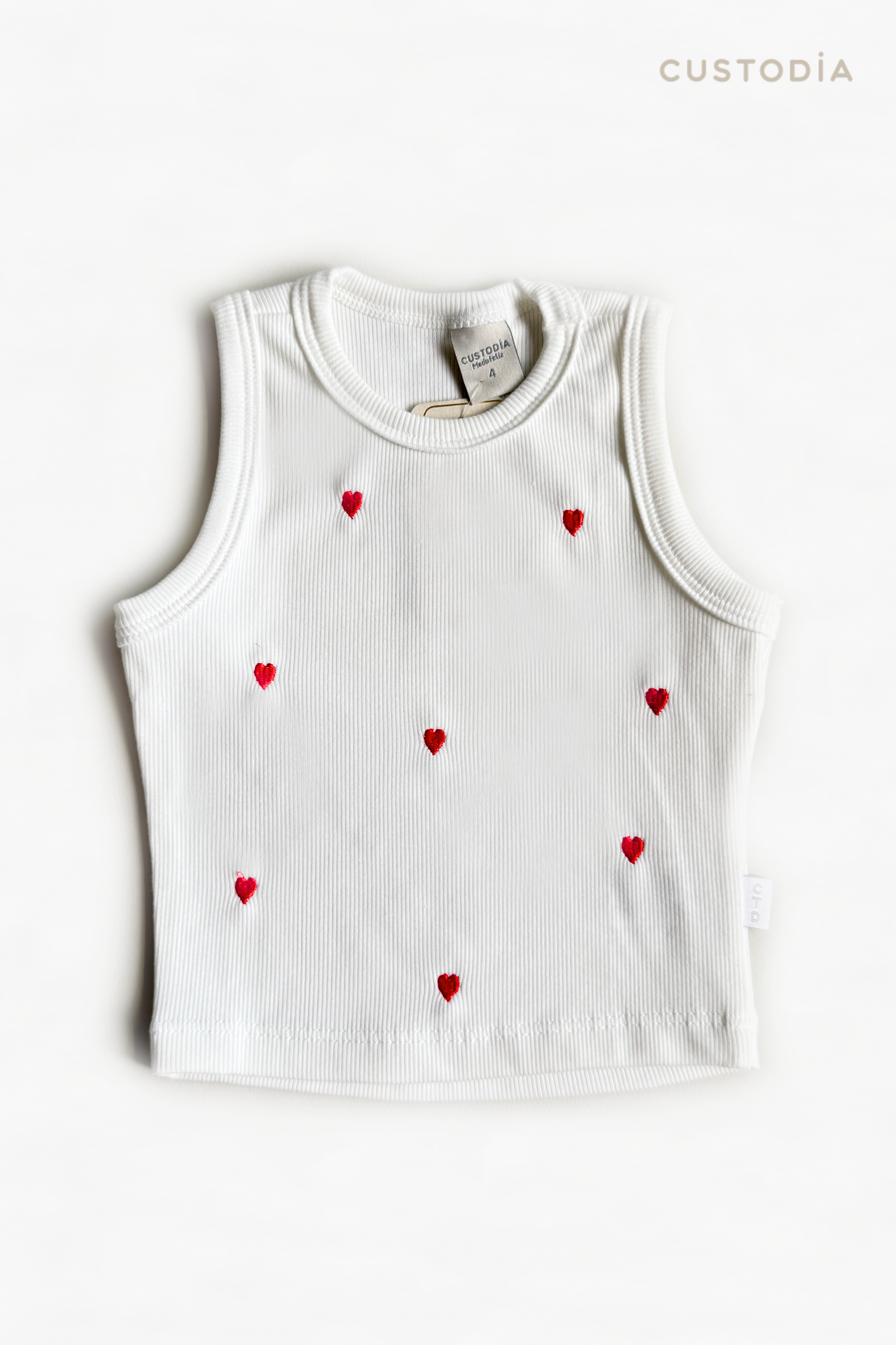 Crop Top Rib Corazones