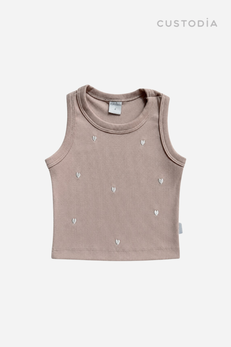 Crop Top Rib Corazones
