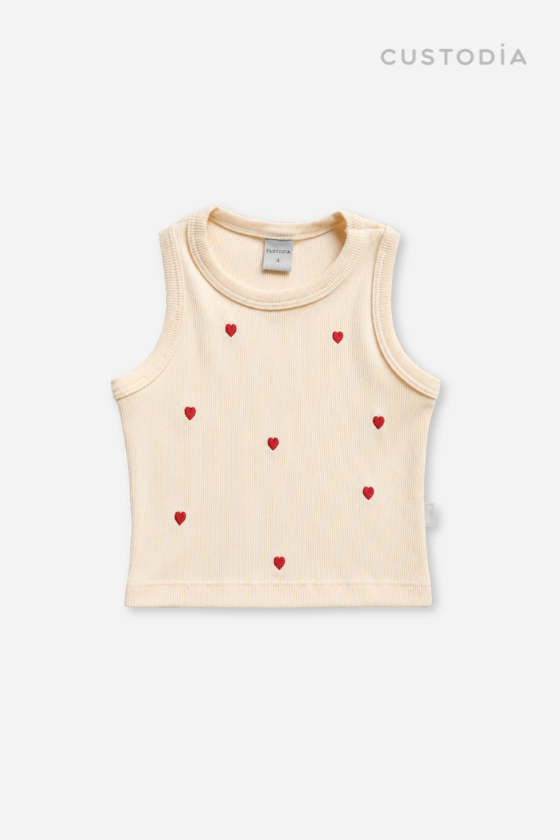 Crop Top Rib Corazones