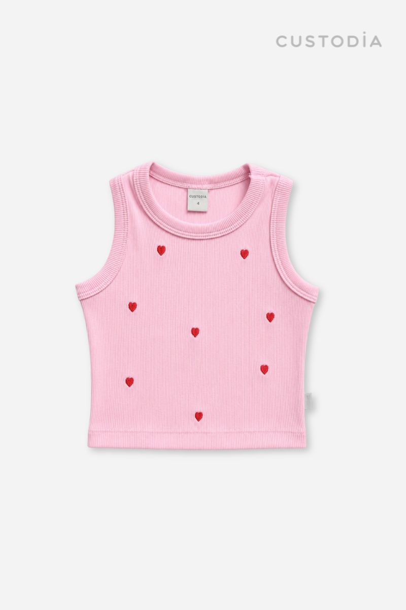 Crop Top Rib Corazones