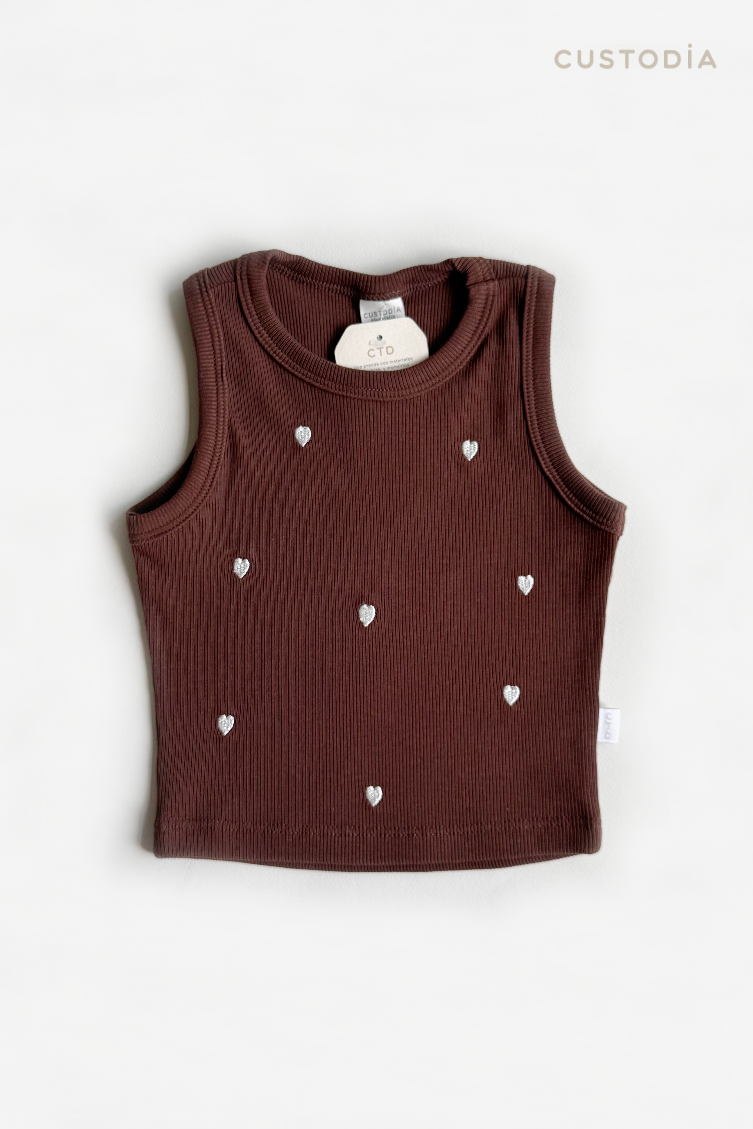 Crop Top Rib Corazones