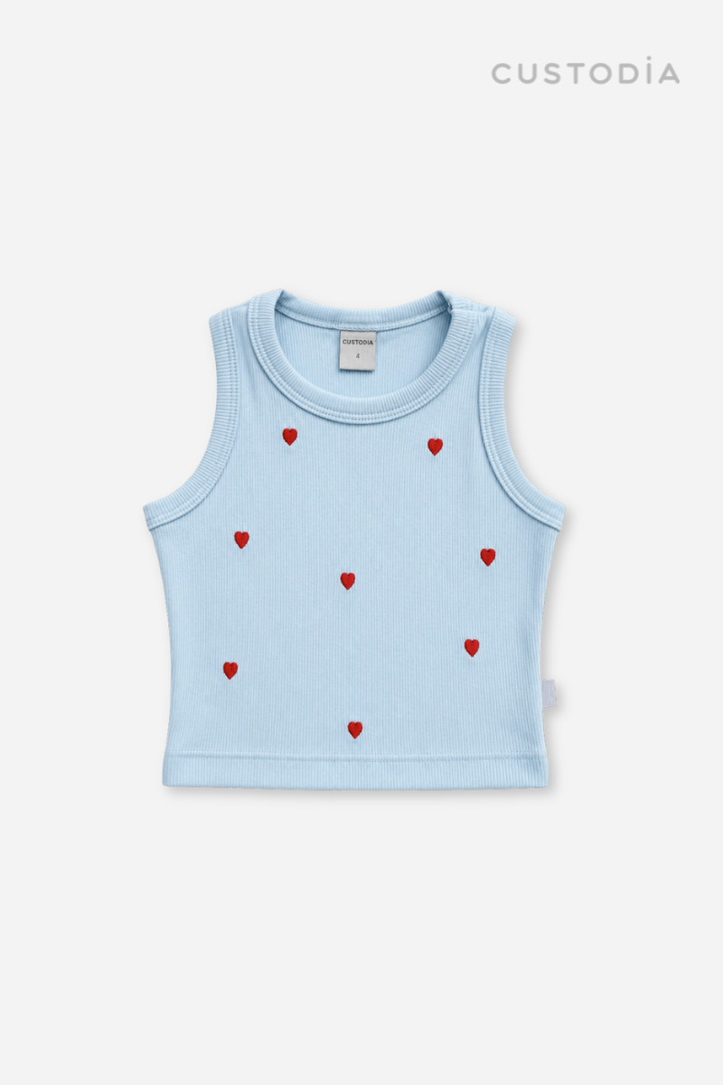 Crop Top Rib Corazones