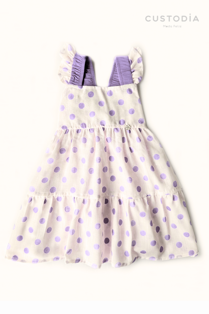 Vestido Puntitos Moño Coquete