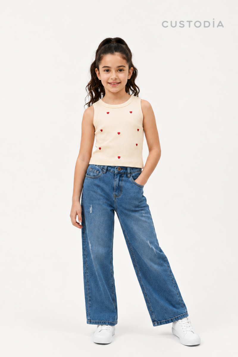 Jean Bota Recta Para Niña