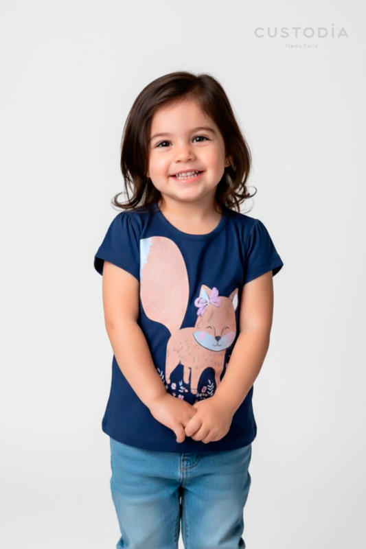 Camiseta Gráfica Zorrita