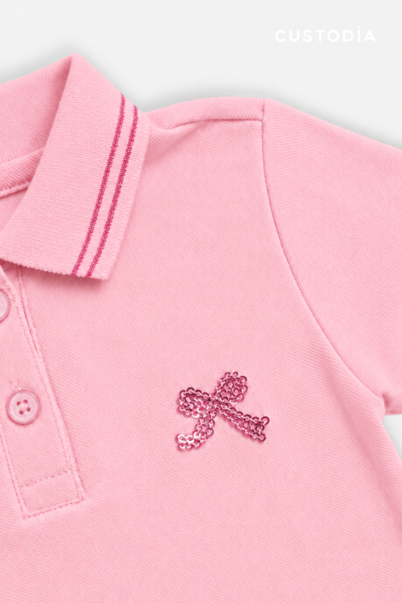 Camiseta Polo Rosé