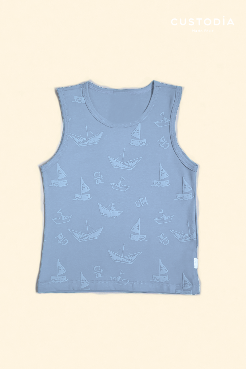 Camisilla Barcos Para Bebé