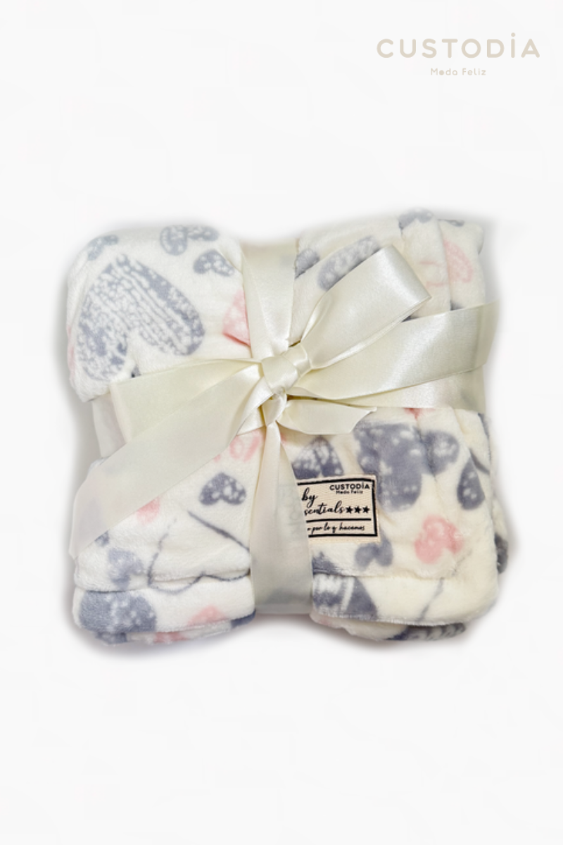 Cobija Corazones Doble Faz