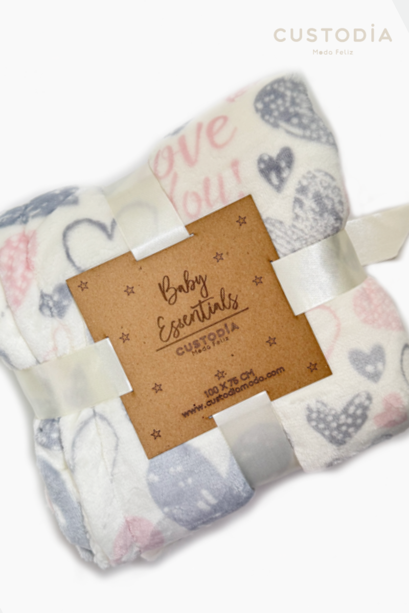 Cobija Corazones Doble Faz