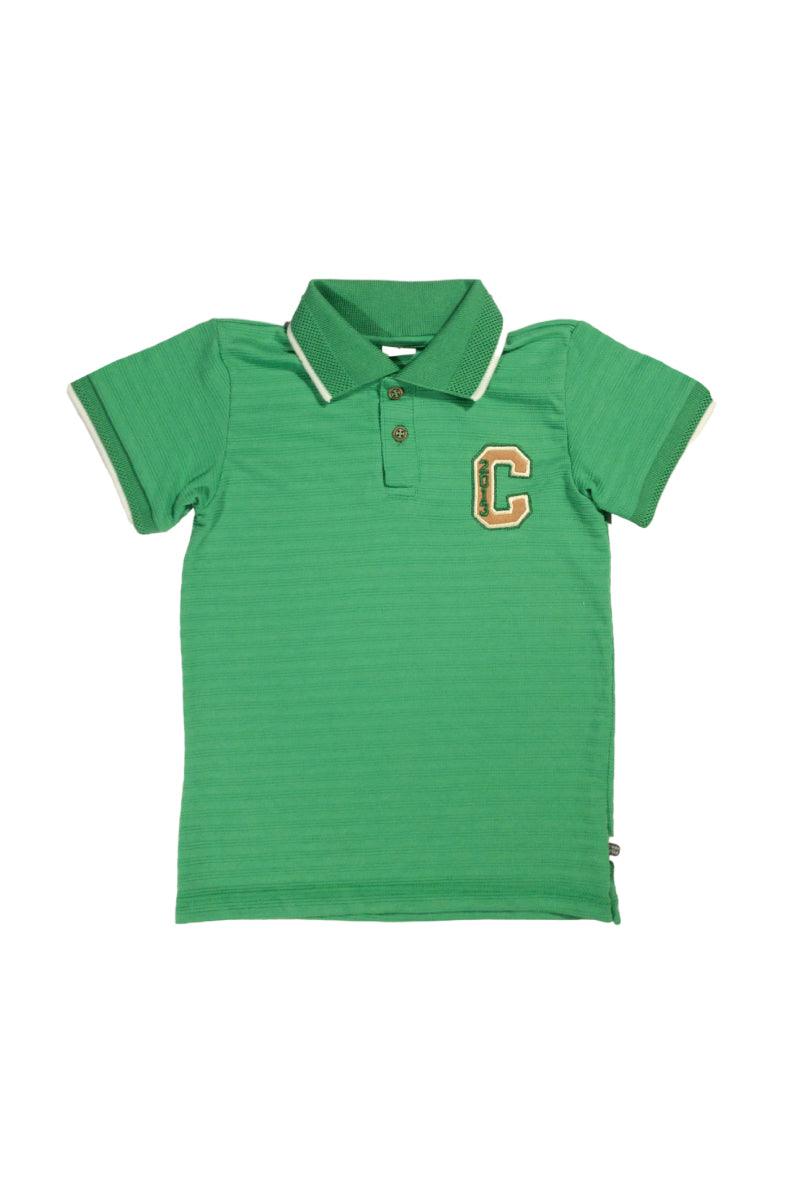 Camiseta Tipo Polo C Verde - Custodia ModaFeliz